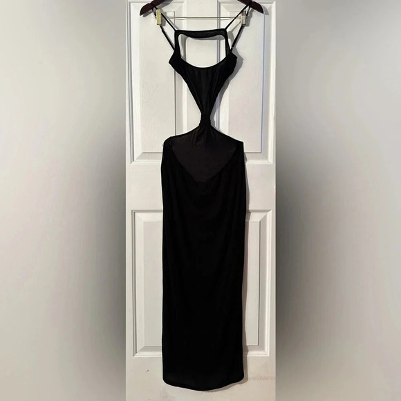 WEWOREWHAT SWIM M Knit Knot Midi Slinky Sexy Cut Out Coquette Sheer Revealing - Picture 6 of 16